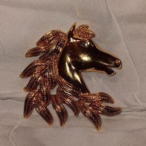 Vintage horse brooch